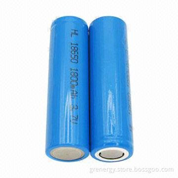 3.7V 1800mAh 18650 Size Li-ion Battery Cell, CE-, UL-, RoHS-, UN38.3-listed, Fast Delivery